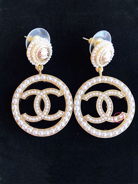 chanel earrings pearl price|authentic chanel pearl earrings.